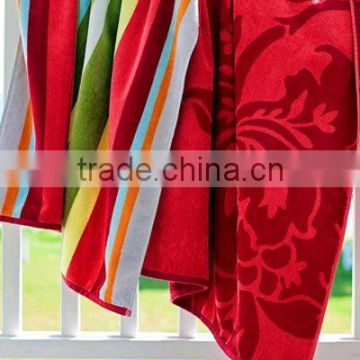 Texture Red color beach cotton towel