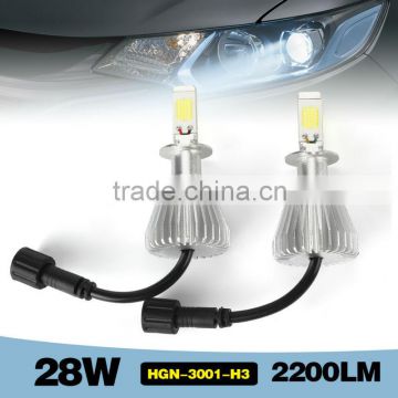 waterproof car led headlamp bulb 28W h3 2200lm made in china