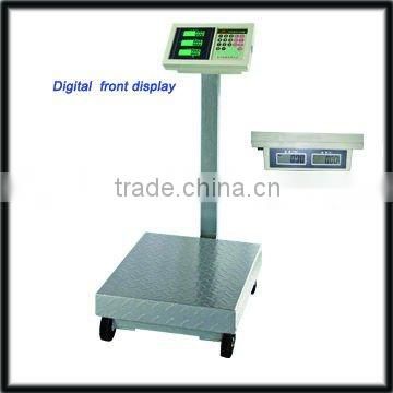Dual LCD display digital weighing machine with wheels
