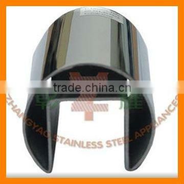 stainless steel welded slotted tube(channel tube groove tube tube/pipe)for glass