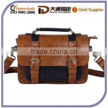 Faux Leather Men Designer Leather Small Briefcase Handbag With Lock
