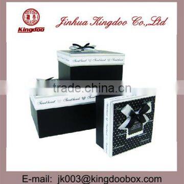 Jinhua Supplier Handmade Rectangular Empty Paper Gift Box Ribbon Set