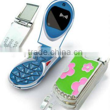 Fashional Jewellery Mobile Phone Shape USB for Promotion