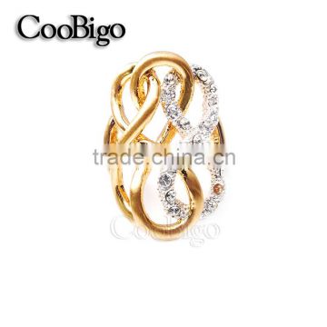 Fashion Jewelry Zinc Alloy Rhinestone Ring Ladies Wedding Engagement Party Show Gift Dresses Apparel Promotion Accessories