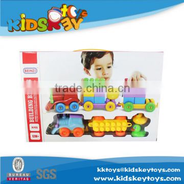 2016 Hot selling Educational blocks toy train toys for kids educational