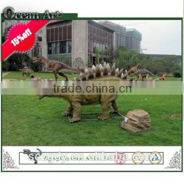 Outdoor playground robotic rocking dinosaur statues