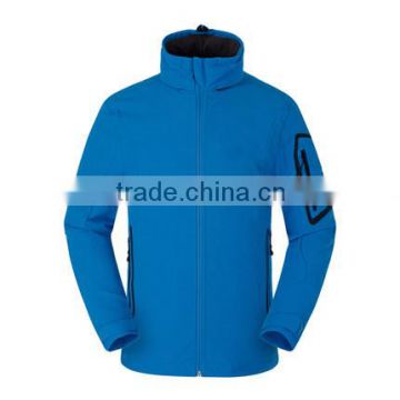 OEM men winter 10000mm waterproof blue softshell jacket