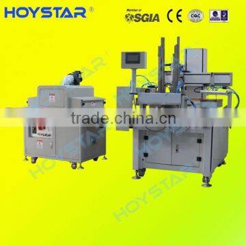 Full automatic plastic ruler screen printing machine with UV dryer