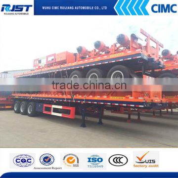 Hot sale CIMC Brand Three Axle Flat-Bed Trailer For Sale