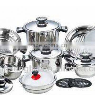 16pcs stainless steel cookware sets