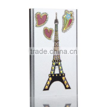 beauty sticker kids lovely promotional gift fashion crystal mobile phone sticker for decorate