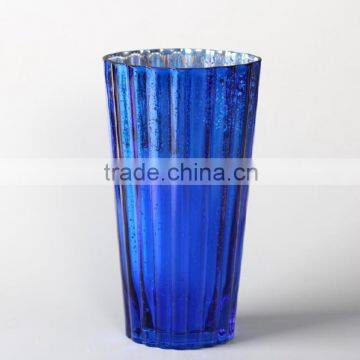 glass oval vase wholesale cheap in blue