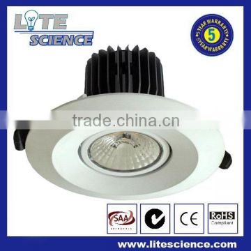 Good dimming performance,12W 1000lm COB LED dowlight with 5 Years warranty from Lite Science