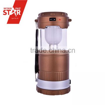 6+1W Stretch Solar Power Rechargeable LED Camping Lantern with USB Port
