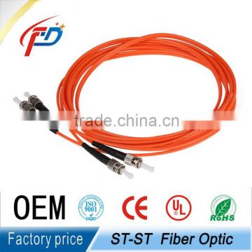 ST-ST duplex multymode fiber optic patch cable connector