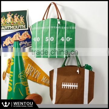 Personalized Canvas Football Tote Bag