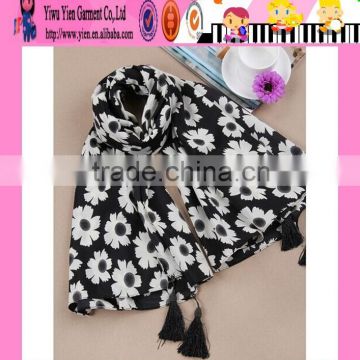 Fashion Good Selling Sexy Flower Scarf Top Quality Plus Size All-Match Winter Warm Printed Thin Scarf