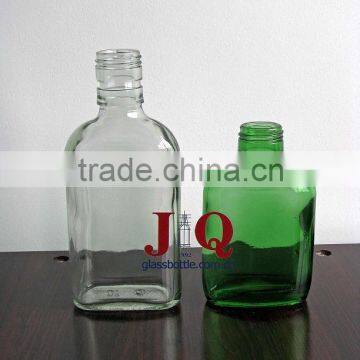 Flat Glass Liquor Bottle