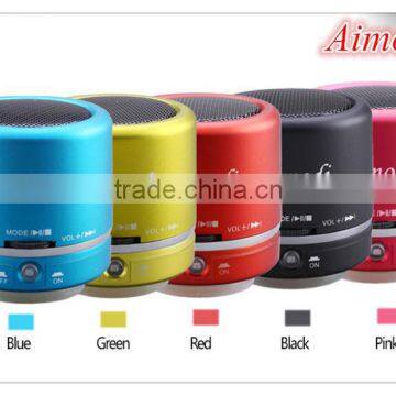 mini cylindrical portable speaker,strong power easy to carry,music mini box portable speaker