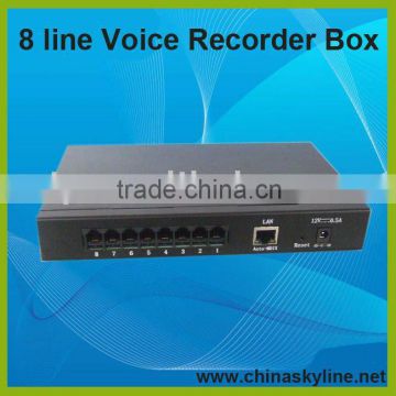 8 lines voice recorder box,call recorder pstn