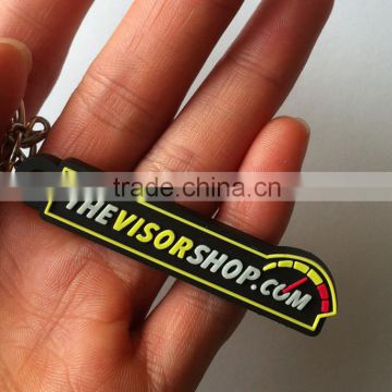 3d pvc rubber word keychain