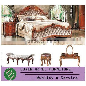 New 5 star hotel bedroom furniture & Antique Luxury bedroom furniture (LQ-C01)