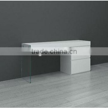 Modern Contemporary White high gloss finish Desk