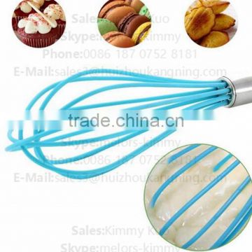 Egg Beater New products Silicone Whisk with Stainless Steel Handles