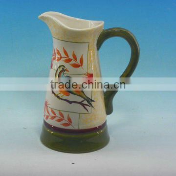 USA hot sale huge ivory DeHua ceramic pitcher with handle