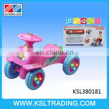 Free wheel ride on baby car toy with music and light