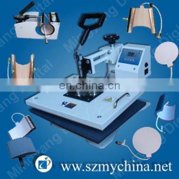 Tshirt heat transfer machine combo 8in1 with CE