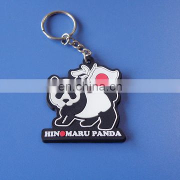 customized decoration souvenir gifts cute panda image animal feature customized soft PVC keychain