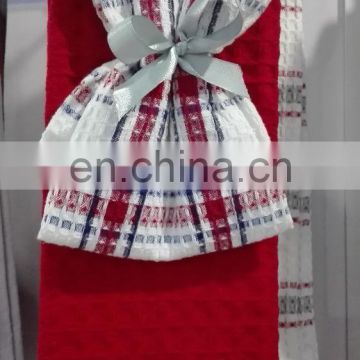Shandong supplier waffle kitchen tea towel set wholesale