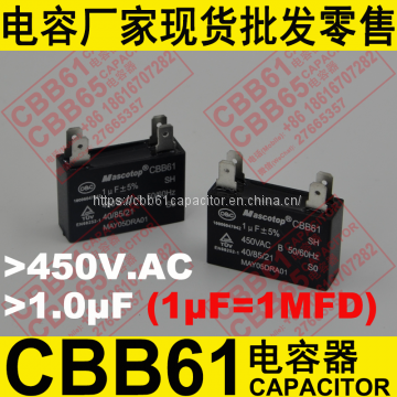 Cheap price square ac motor starting CBB61 capacitor