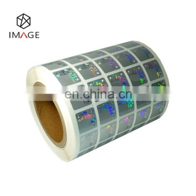 Square 3D Custom Holographic Authentic Stickers With Roll Form
