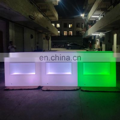events party nightclub Mini modern reception bar LED counter glow furniture rechargeable illuminated bar counter