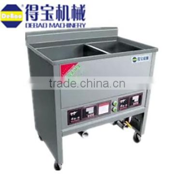 stainless steel electric semiautomatic fryer machinery with double freid area