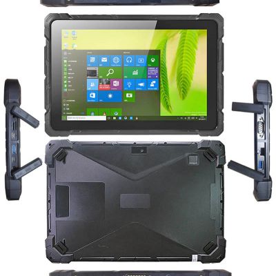 HIDON factory WIN10 10 inch rugged tablet NFC 2D Barcode Fingerprint muti-functions industrial computer with RJ45 RS232 ports pc