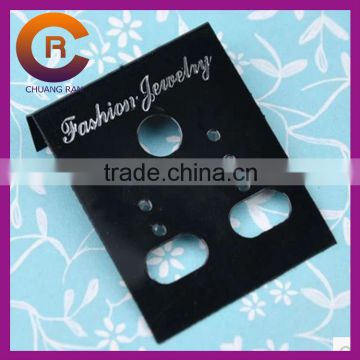 Plastic black PVC neckalce hanging earring cards