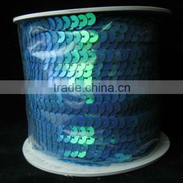 Single Strand Sequin Trim, Sequin Trimmings AB DARK BLUE FOR SEW ON CLOTHING OR NOTION ITEMS, DECORATION AND ACCESSORIES