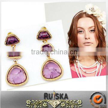 WOMEN SWEET CANDY COLOR STUD EARRINGS GEOMETRY DESIGNER