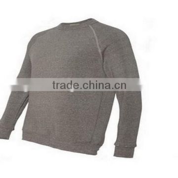 custom high quality polyester cotton crewneck men sweatshirt wholesale