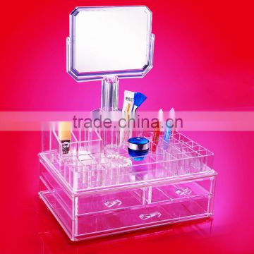 high quatity hot sale cosmetic and accessory organizer with mirror