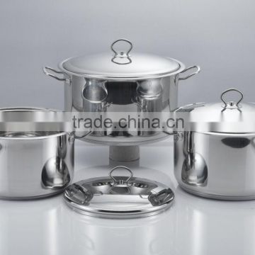 6PCS cookware stainless steel pot