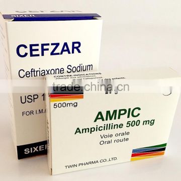 Top quality folding paper box for retail medicine