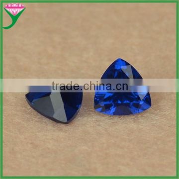wholesale trillion cut shinning synthetic 113# blue spinel for sale