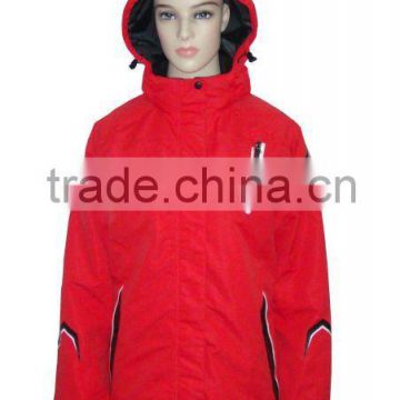 Outdoor sport hoodes red plain skiing customize your own winter jacket