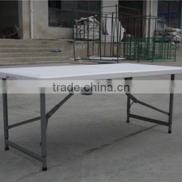 4ft outdoor plastic furniture of folding plastic table with adjustable legs for whole sale from China manfacture