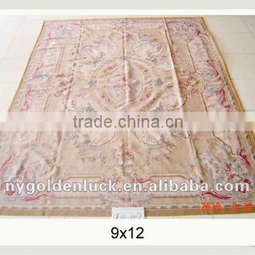 9x12 Fine hand woven wool traditional aubusson rugs