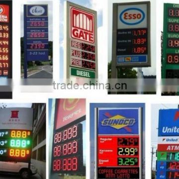 Outdoor waterproof 12 inch 7 segment led display gas station price signs indoor led display screen